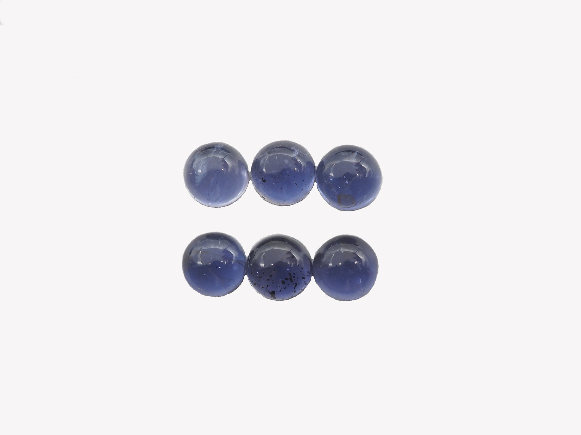 Iolite 7mm Round Cabs Approximately 8.28 Carat