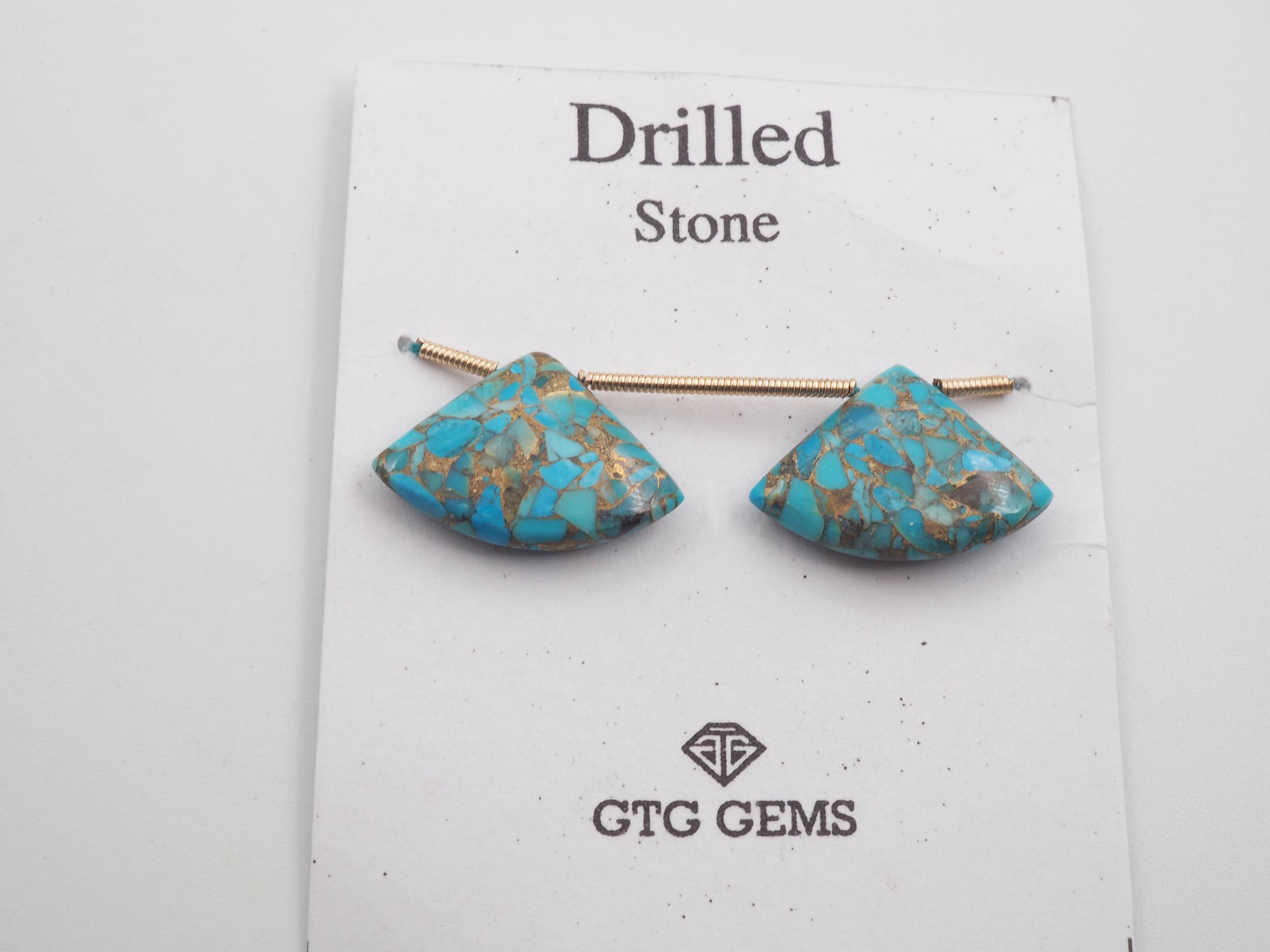 Drilled Blue Turquoise  13x19mm Approximately 14 Carat
