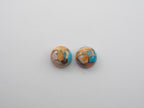 Oyster Copper Turquoise Cabochon Round 9 mm Approximately 6.54 Carat (GTG-OT-35)