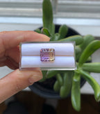 Cushion shaped Lavender Faceted Ametrine 12.6x10.9x7.3mm Single Piece Approximately 6.85 Carat