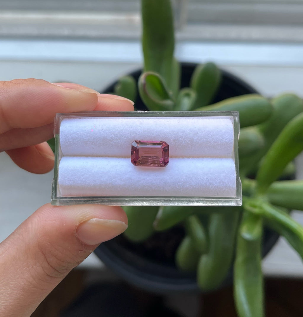 Faceted Tourmaline Rectangle shape 9.8x6.8x5.1mm Single Piece Approximately 2.70 Carat