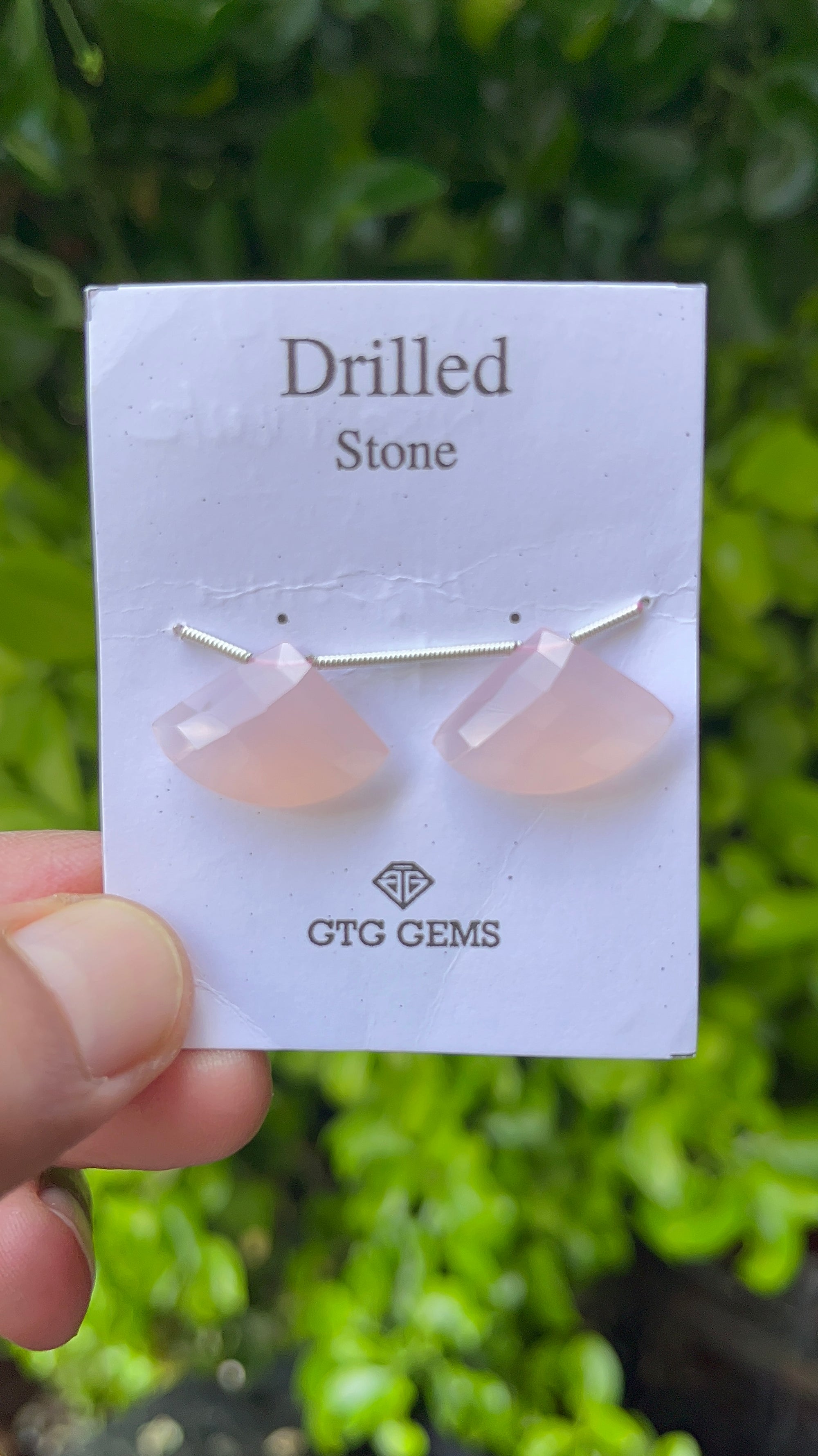 Drilled Rose Quartz Matching Pair 14x 20mm Approximately 15 Carat