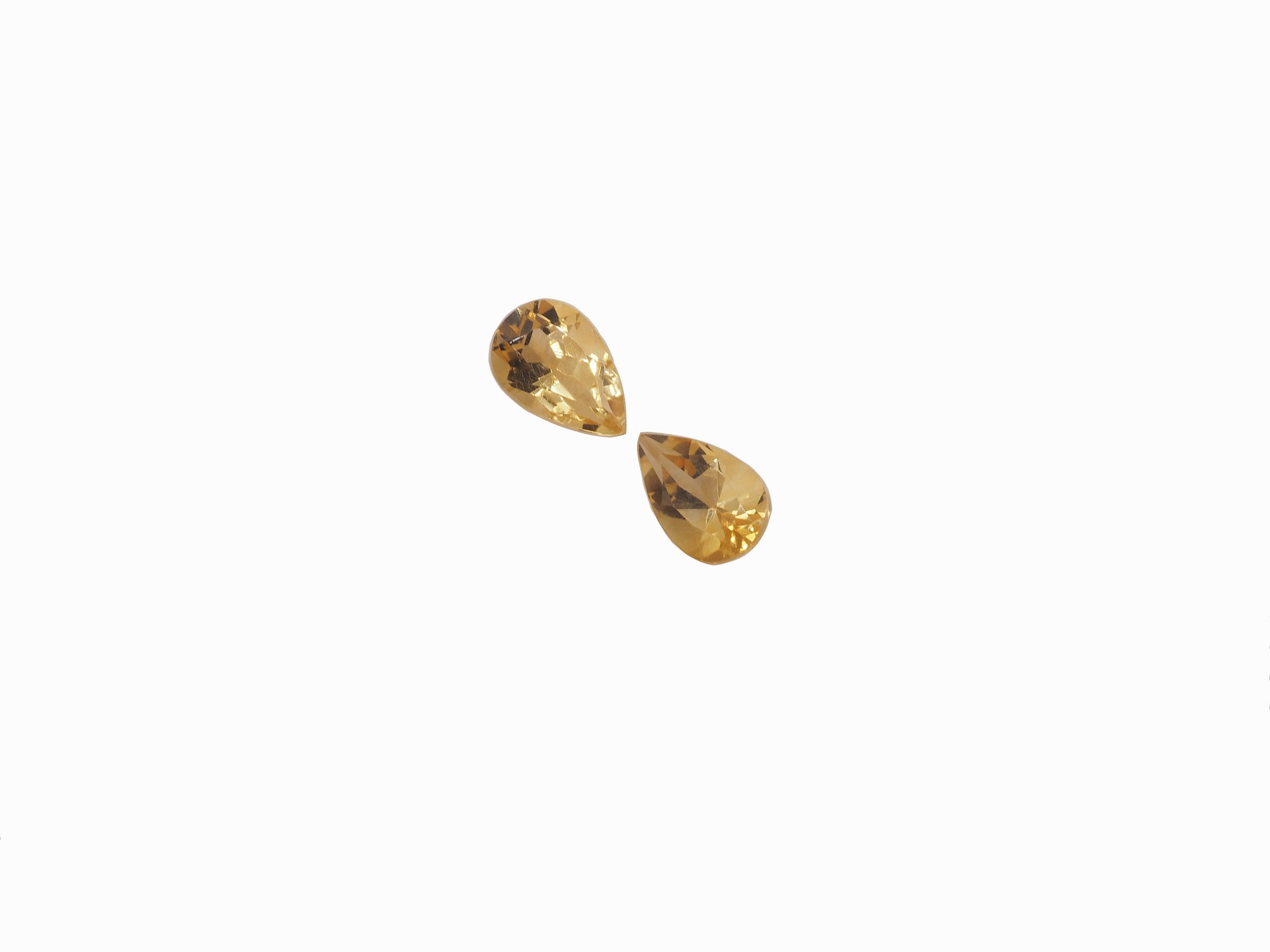 Citrine Pear Shape 9x6mm matching pair Approximately 2.50 Carat
