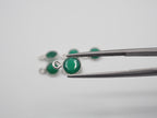 Green Onyx Silver Bezel 6 mm, Single Connector, Approximately 6.40 carat (GTG-SBO-15)