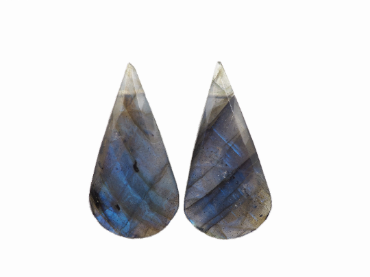 Labradorite Drilled Matching Pair 30 x 15mm