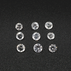 White Sapphire Round Shape 2.3 mm Approximately 0.53 Carat, 9 Pieces