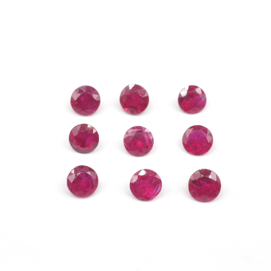 Ruby Round 2.5 mm Approximately 0.70 Carat