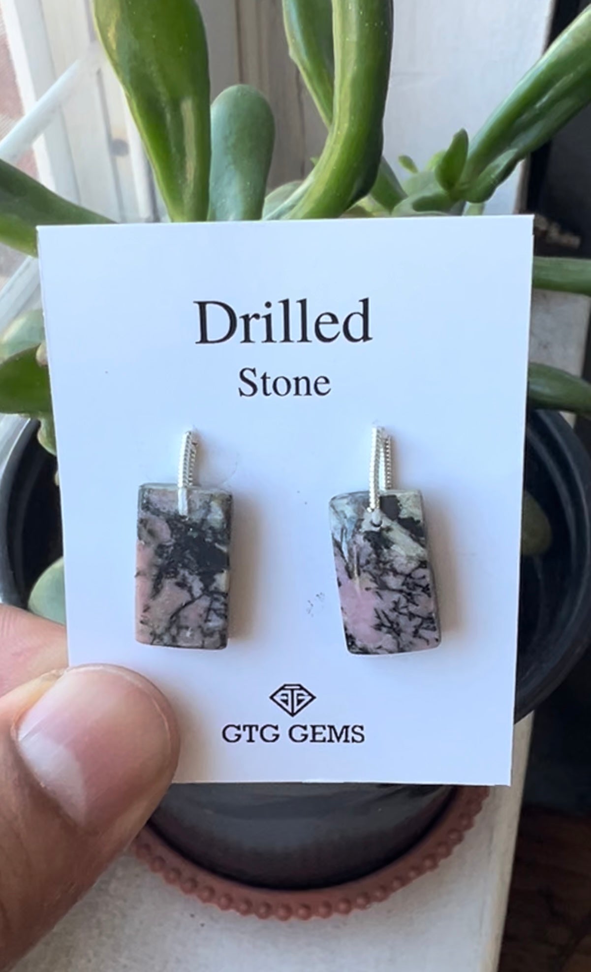Drilled Rhodonite 18x10mm Approximately 21.50 Carat