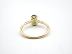 18K Yellow Gold Tsavorite Garnet with diamond  Ring