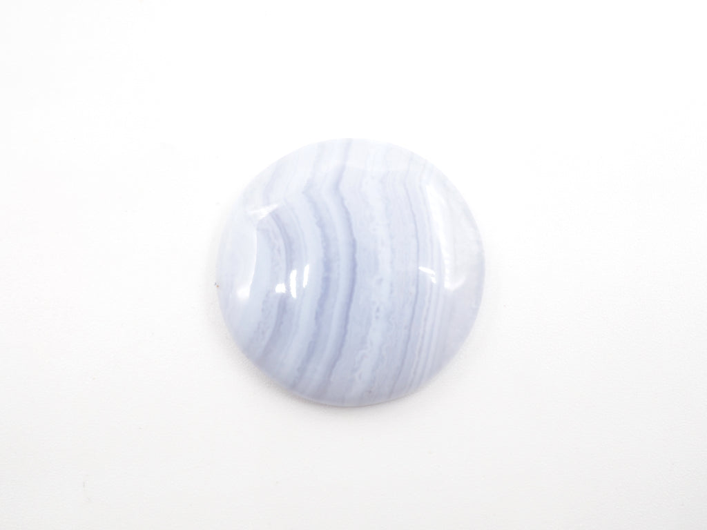 Blue Lace Agate  Round  Cabs 26mm Approximately 24.60Carat (GTG-L-16)