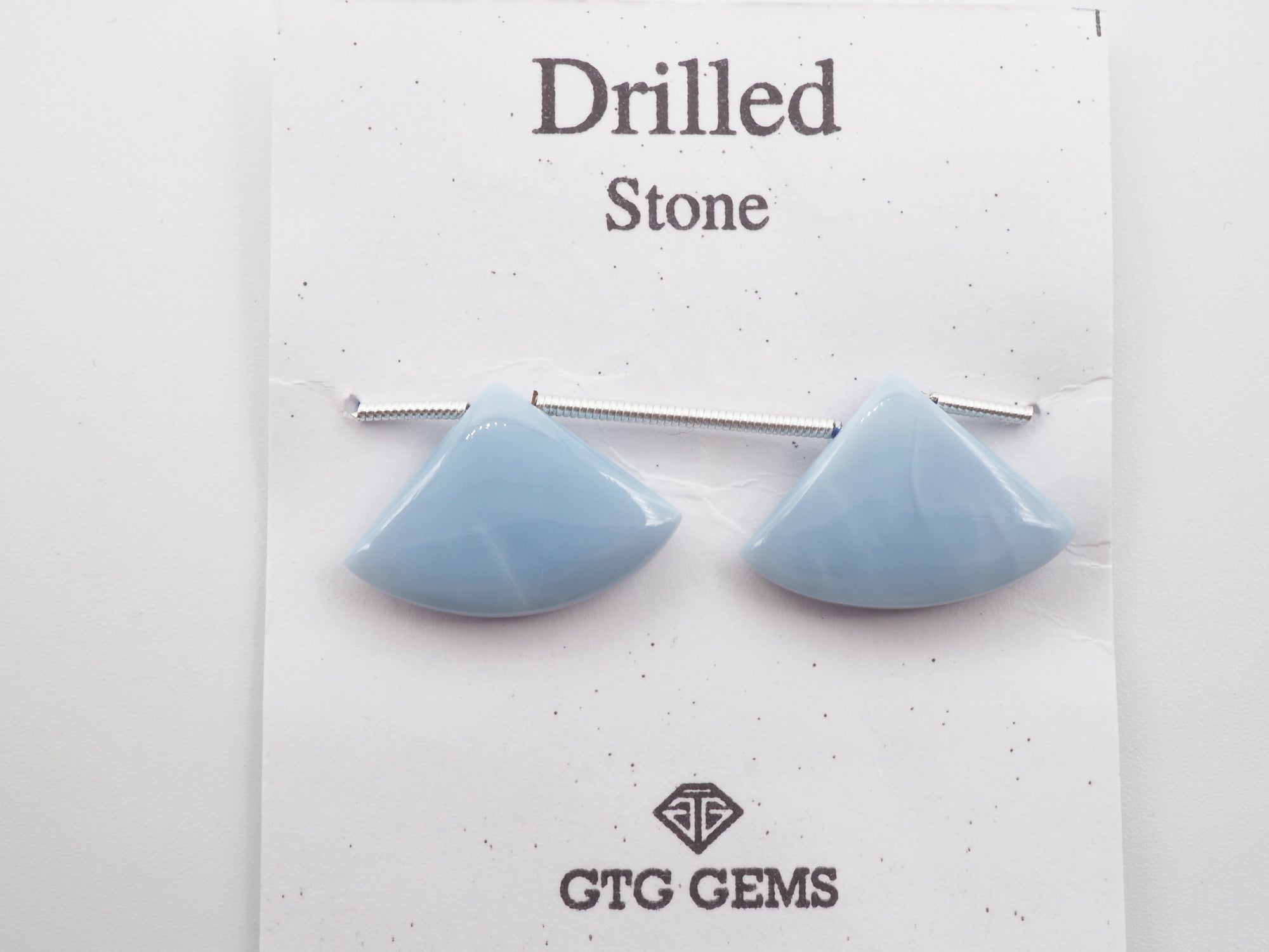 Drilled Blue Opal Fan Shape 20x14mm Approximately 13 Carat (GTG-DOP-1)