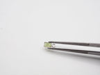6x4mm Peridot Silver Bezel, Single Connector, Peridot Bezel, Peridot Charm