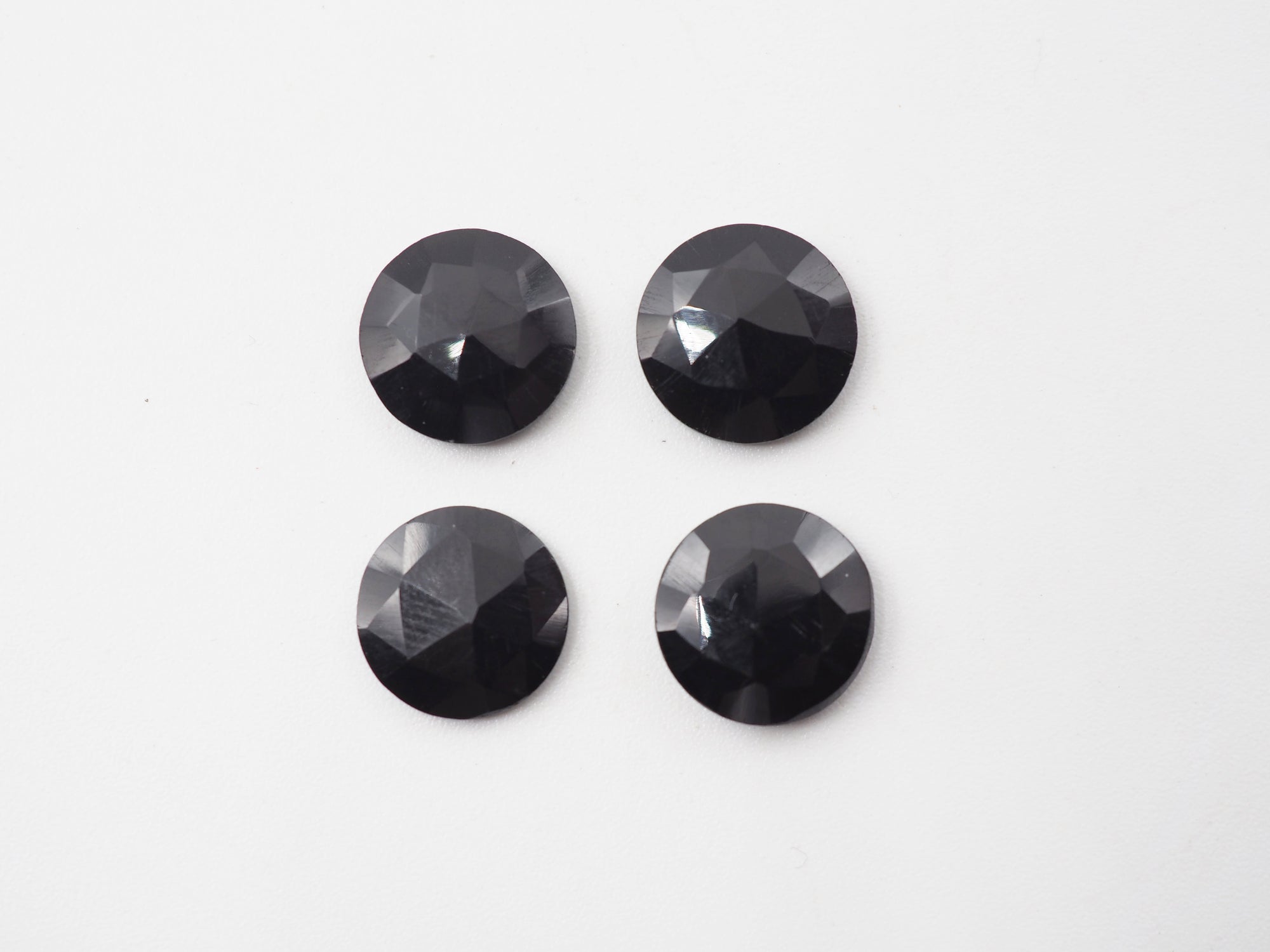 Rose Cut Black Onyx  Round  10mm Approximately 7.84 Carat