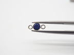 Lapis Silver Bezel 4mm , Double  Connector, 925 Sterling Silver
