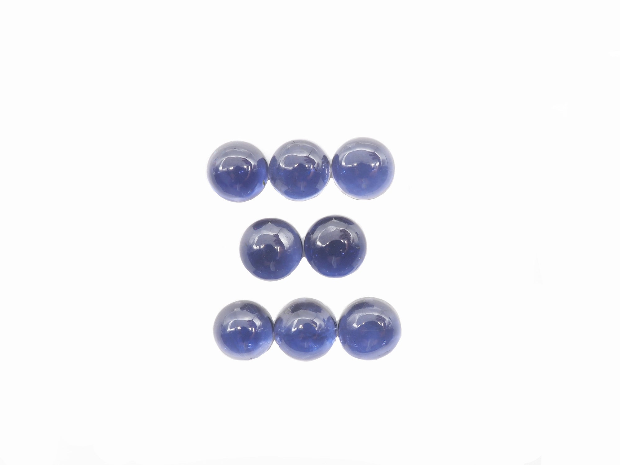 Iolite Round Cabs 6mm Approximately 7.30 Carat