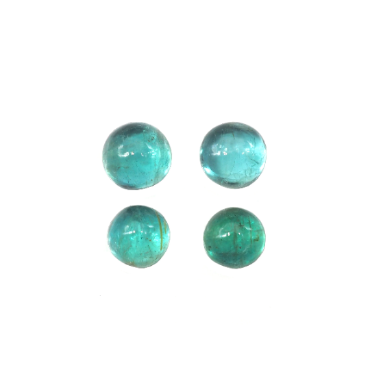 Emerald Cabs Round 5.0 mm - 5.75 mm Approximately 2.99 Carat , 4 Pieces