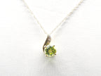 10K Yellow Gold Peridot with Diamond Pendant