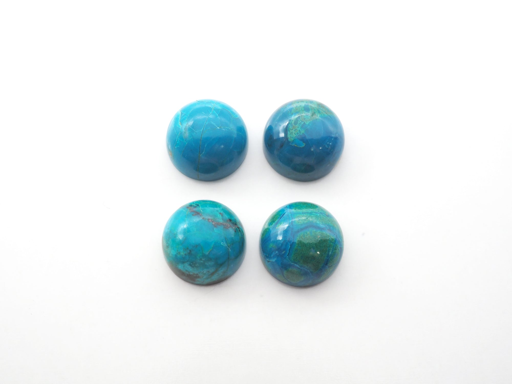Chrysocolla Cabs Round 10.3mm Approximately 14.0 Carat