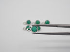 Green Onyx Silver Bezel 5 mm, Single Connector, Approximately 5.27 carat (GTG-SBO-14)