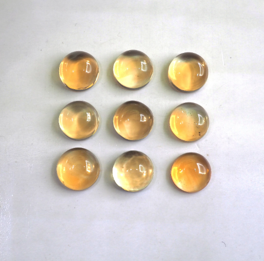Citrine Cabs Round 6mm Approximately 8.86 Carat
