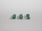 Green Onyx Silver Bezel 5 mm, Single Connector, Approximately 5.27 carat (GTG-SBO-14)