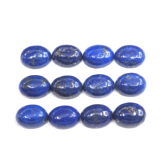 Lapis Cabs Oval 8x6 mm Approximately 18.76 Carat, 12 Pieces