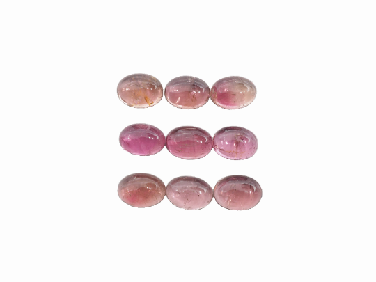 Tourmaline Cabs Oval 7x5 mm Approximately 8.70 Carat, 9 Pieces