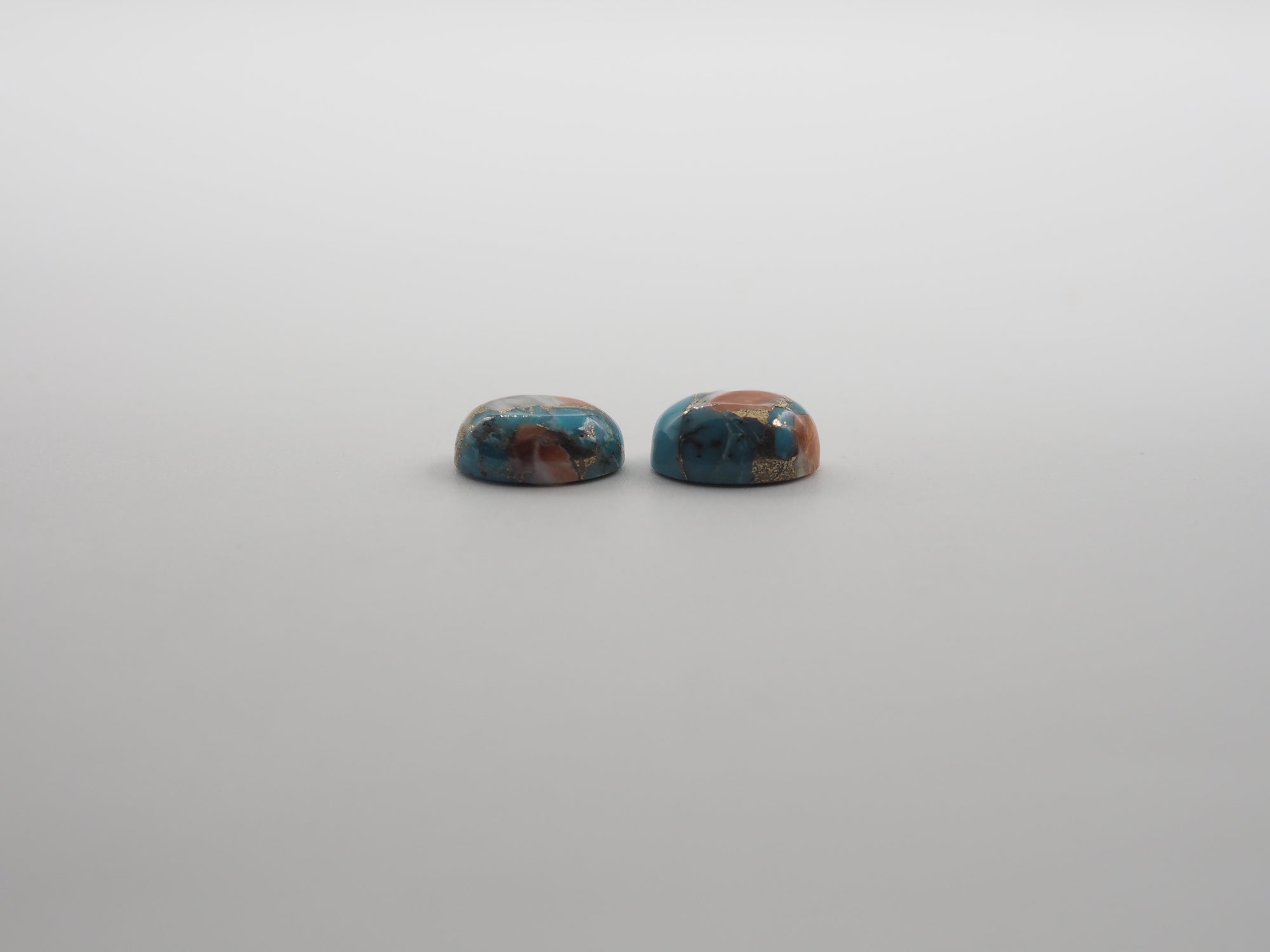 Oyster Copper Turquoise Cabochon Oval 10x8 mm Approximately 6 Carat (GTG-OT-28)