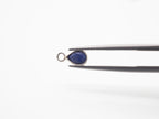 Lapis Silver Bezel 6x4mm , Single Connector, 925 Sterling Silver