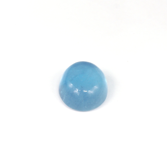 Aquamarine Oval Cabochon 13.5 x 11.5 x 6.3mm Single Piece Approximately 7.38 Carat