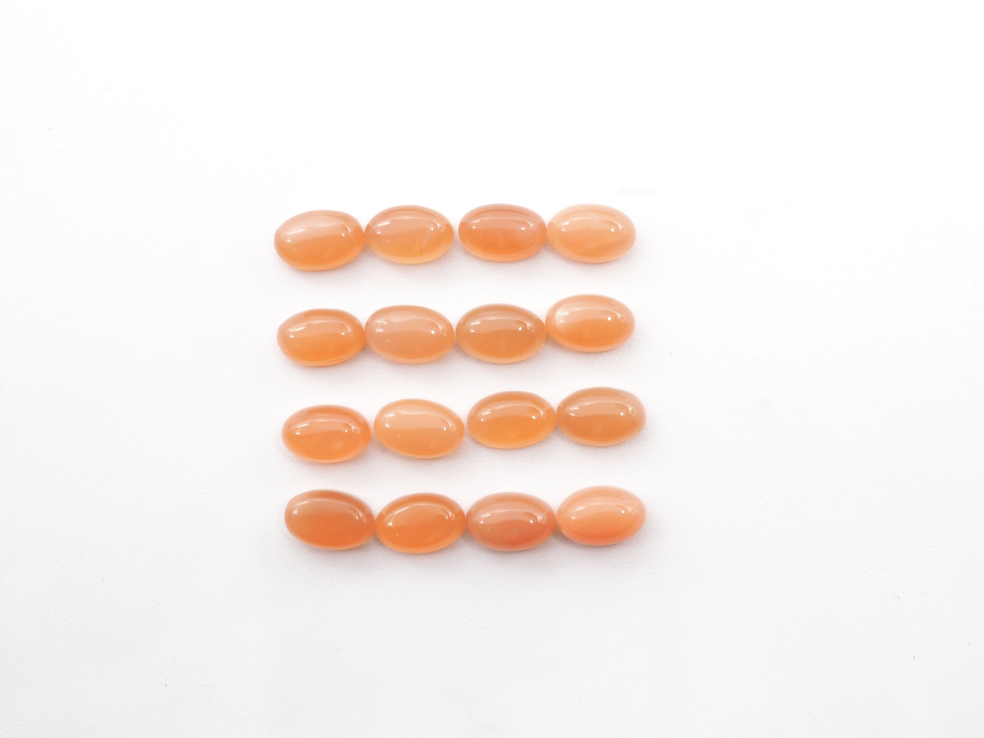 Peach Moonstone Cabs  6x4mm  Approximately 7.27 carat