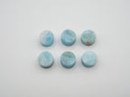 Natural Round Larimar  Raw Rough Slice bottom flat, 8mm  Approximately  20.92 Carat