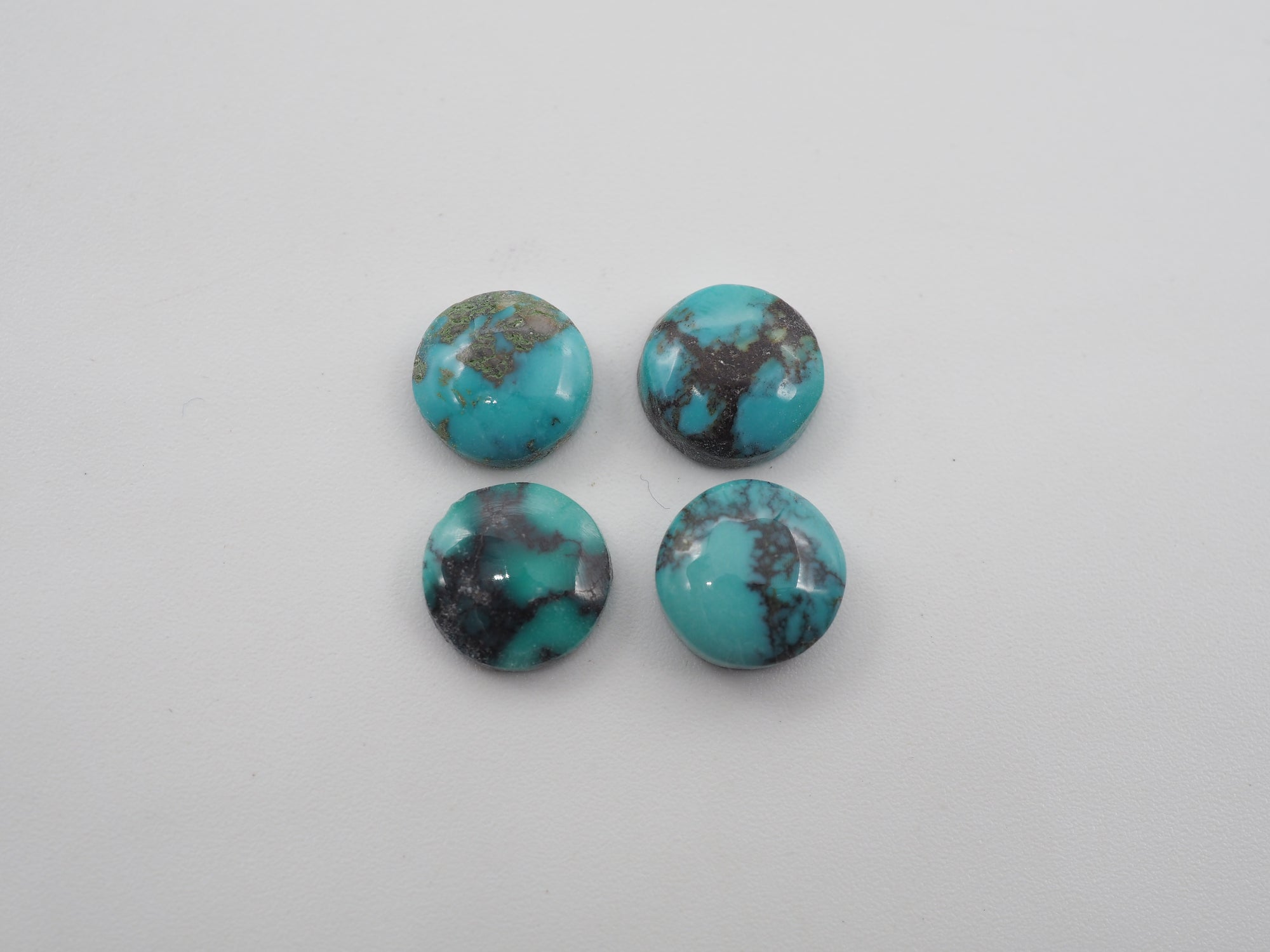 Natural Blue  Turquoise Cabs 9mm Approximately 8 Carat