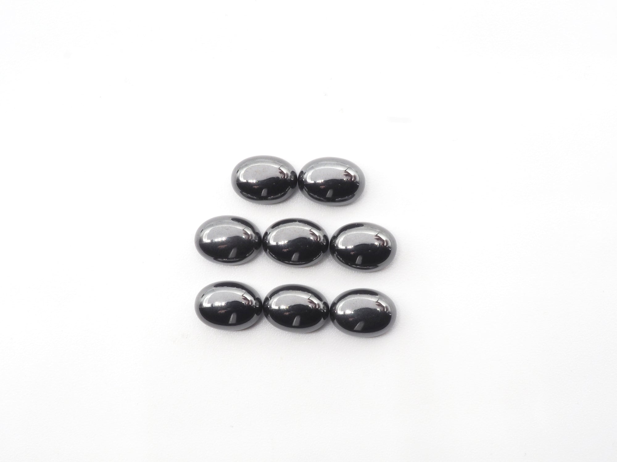 Hematite Oval  Cabs 8x6mm, Approximately 21.50 Carat