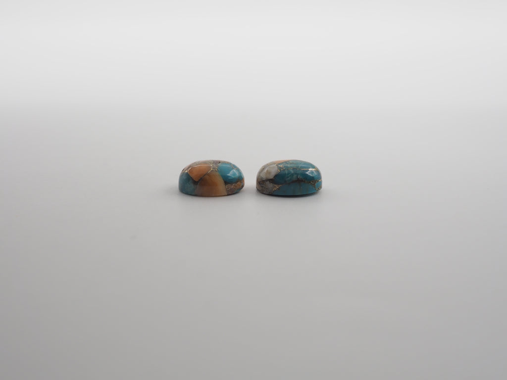 Oyster Copper Turquoise Cabochon Oval 10x8 mm Approximately 6.09 Carat (GTG-OT-31)