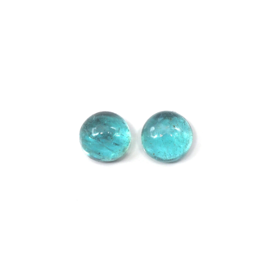 Emerald Cabs Round 5.7 mm - 5.8 mm Matching Pair Approximately 1.88  Carat