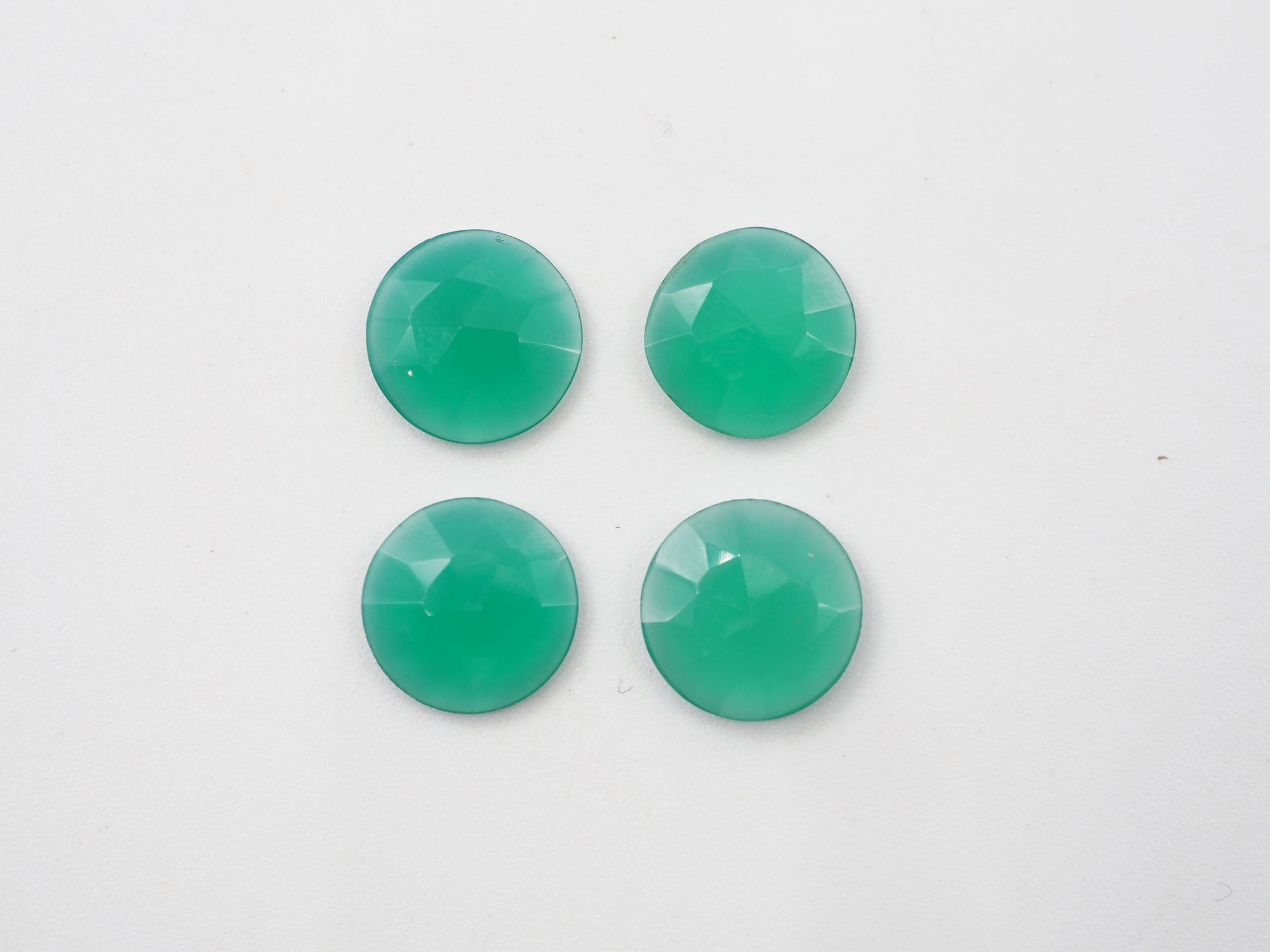 Rose Cut Green Onyx Round  10mm  Approximately 6.68 Carat
