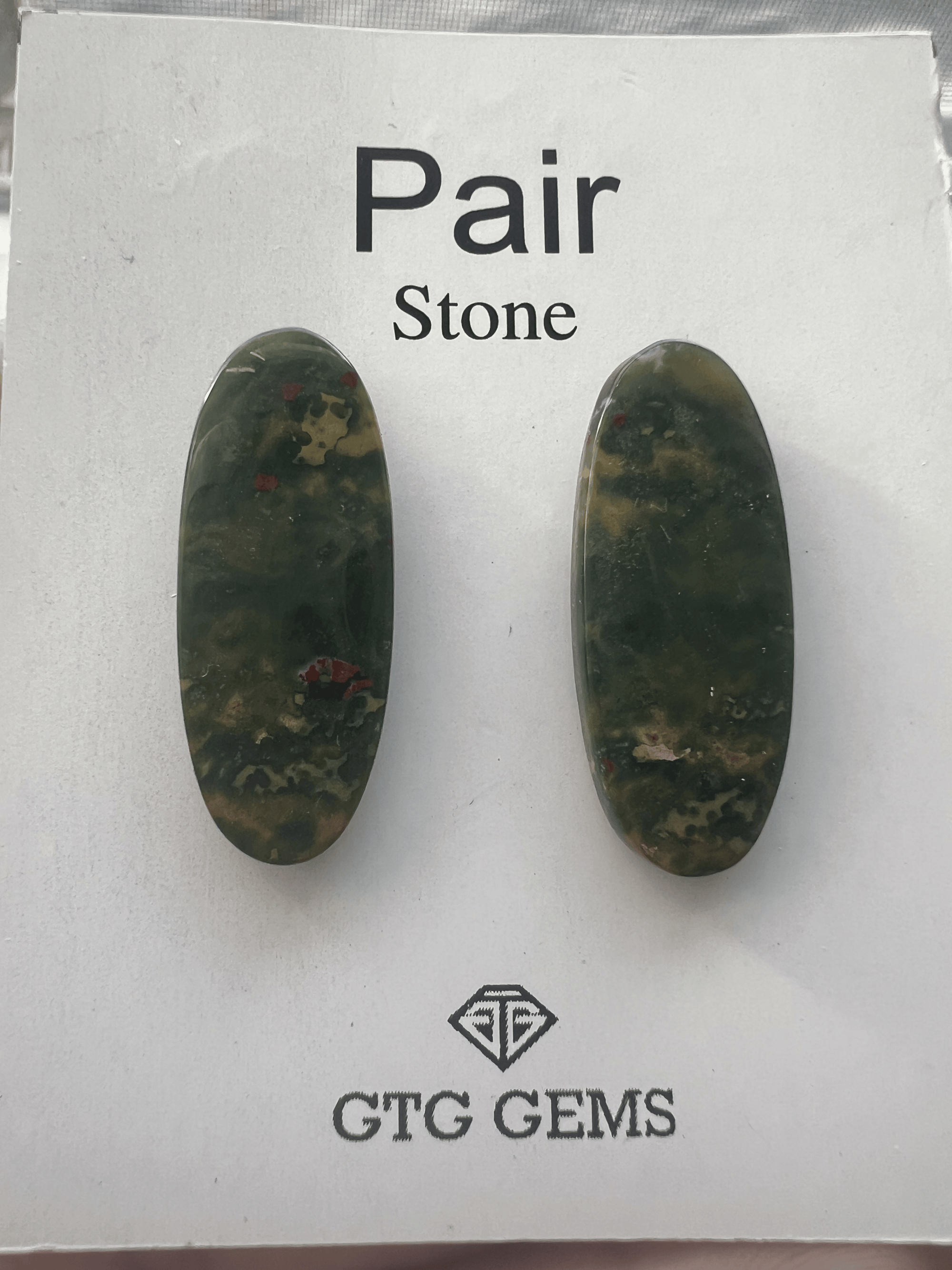 Heliotrope( Blood Stone) Cabs Oval Matching Pair