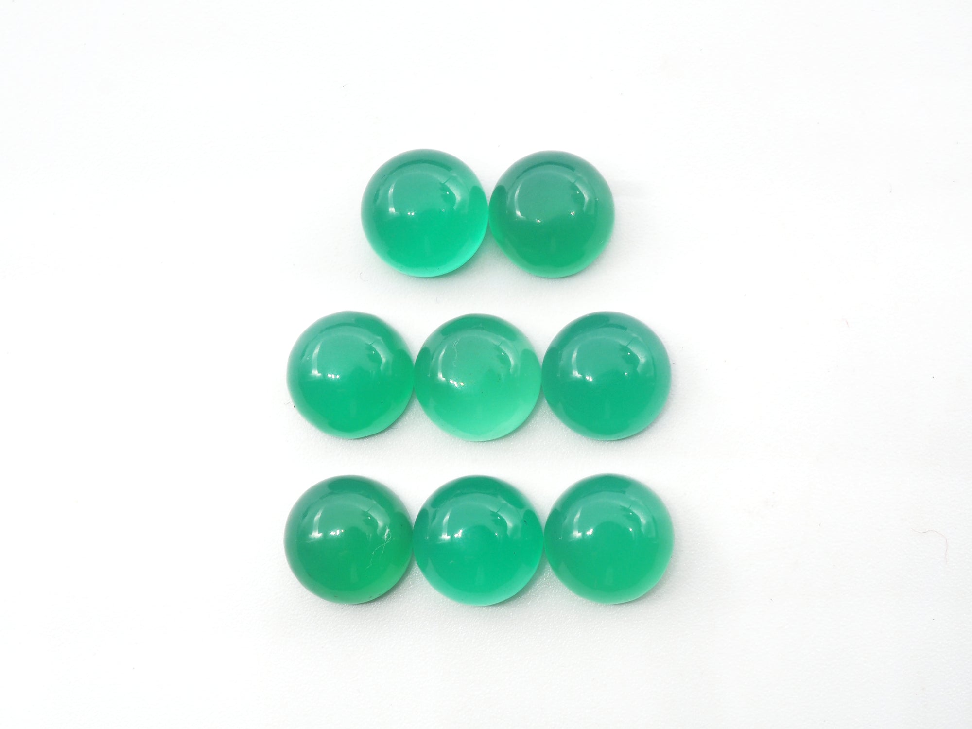 Green Onyx Round cabs 9mm  Approximately 23.26 Carat
