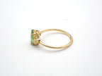 18K Yellow Gold Mint Garnet Ring