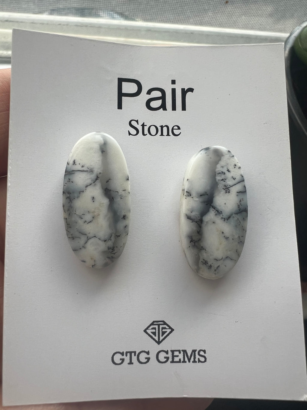 Natural Dendritic Opal Oval Shape Matching Pair Cab