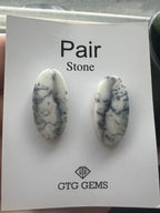 Natural Dendritic Opal Oval Shape Matching Pair Cab
