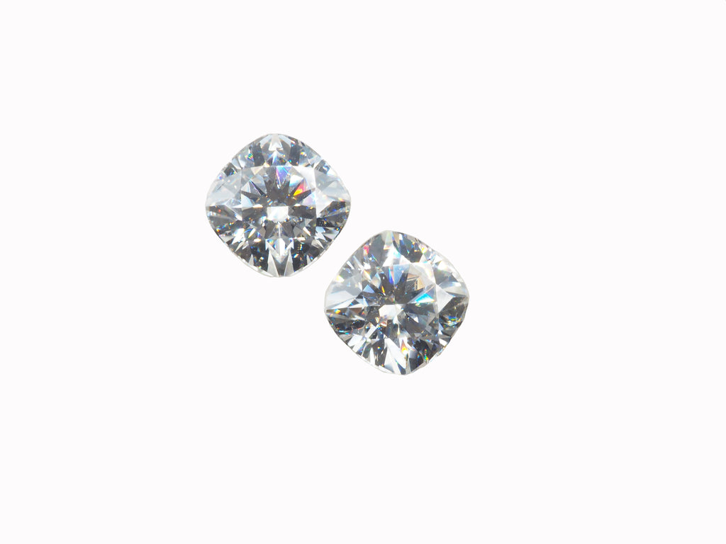 Moissanite Cushion Shape 6.5mm Matching Pair Approximately 2.56 Carat