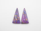 Copper Purple Turquoise  Drilled  Cabochon Conical  Shape 30x15mm