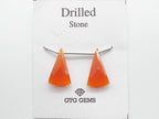 Natural Faceted Carnelian Drilled 20x12mm Approximately 11.50 Carat