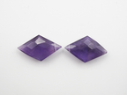 Amethyst Drilled Matching Pair Kite Shape 20 x 12 mm