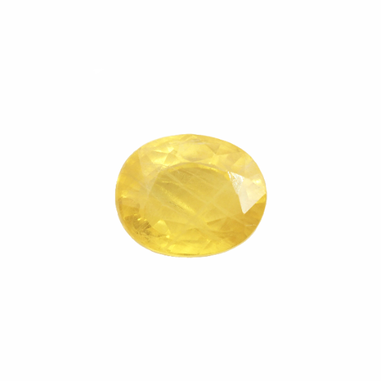 Yellow Sapphire Oval Shape 9.5x8x5 mm Single Piece Approximately 4.08 Carat