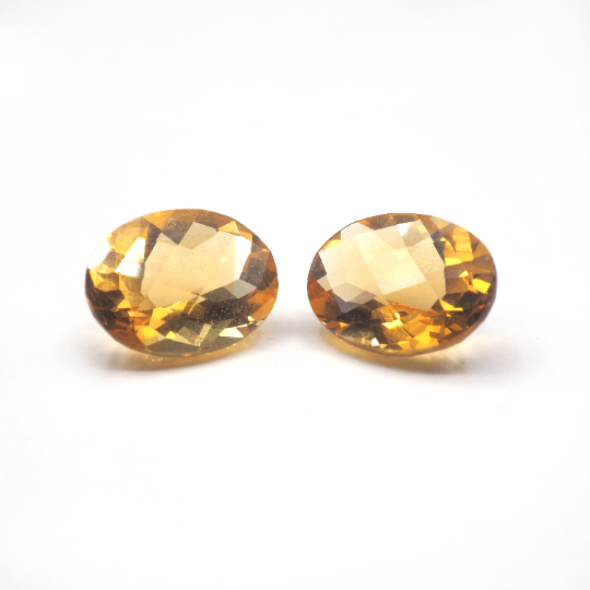 Citrine Oval Shape 9.0 x 7.0  mm & 9.0 x 7.0 mm Matching Pair Approximately 3.06 Carat
