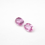 Pink Sapphire Oval Shape 6 x 4.5 x 2.8 mm Matching Pair Approximately 1.27 Carat