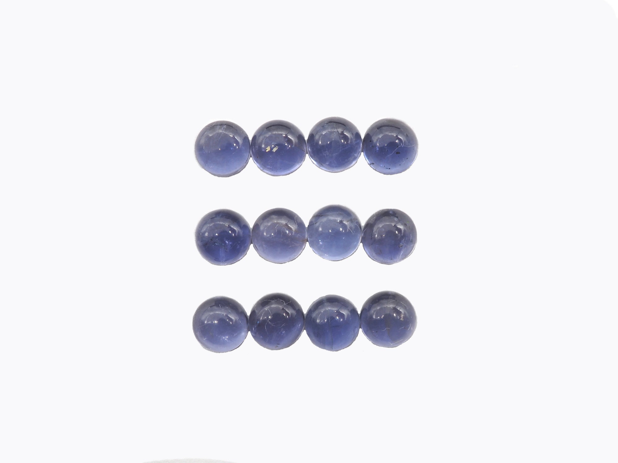 Iolite  5mm Round Cabs Approximately 6.36 Carat